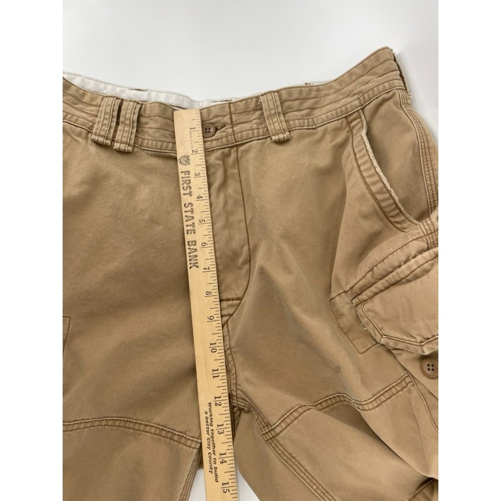 Polo Ralph Lauren Chino Cargo Shorts Men Sz 34 Khaki 100% Cotton Preppy Grunge - Picture 8 of 10